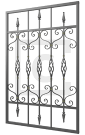 Решётка на балкон с ковкой 7-27